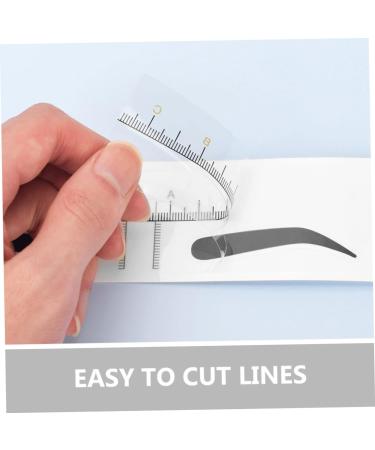 FOMIYES 50pcs Eyebrow Positioning Ruler Tools Eyebrow Makeup Stencil Brow Template Eyebrow Trimming Sticker 18.00X3.80X0.10CM Yellow - Buy Online on GoSupps.com
