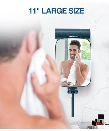 TOUCHBeauty 3X Shower Mirror with Razor Holder - 360 Degree Swivel, Larger Size 11, Blue Men's Bathroom Accessories - Buy Online on GoSupps.com