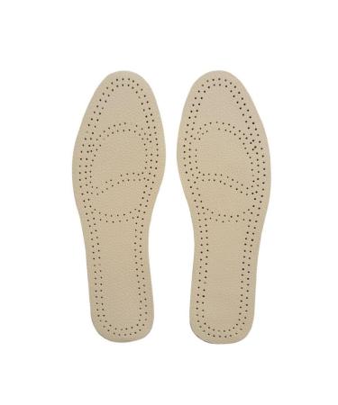 Ysyqkn Insoles for Leather Shoes Latex Breathable Comfortable Soft Unisex Shoe Accessory Tan S Small Tan