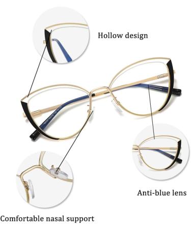 Cat Eye Large Frame Women s Blue Light Filter Reading Glasses | Fashionable +2.0 Computer Readers - Buy Online on GoSupps.com