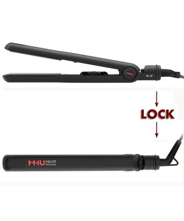 MHU 1 Inch Flat Iron - Professional Travel Hair Straightener & Curler with Dual Voltage Titanium Plate Anti-Frizz Fast Heat & Adjustable Temp - Perfect for International Shipping - Buy Online on GoSupps.com