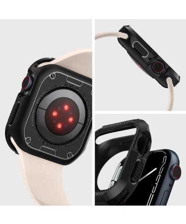 Spigen Rugged Armor Apple Watch Case Series 8/SE2/7/6/SE/5/4 45mm/44mm - Black - Buy Online on GoSupps.com