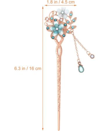 OSALADI Japanese Hair Pin s for Bridal Headpieces for Chinese Hair Sticks Rhinestone Hair Clip Women's Hair Clips Hair Gems for Women Wooden Chopsticks Accessories for Hair Opal Miss Bun - Buy Online on GoSupps.com