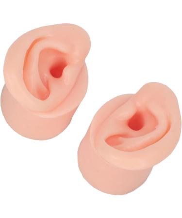 Practice Ear Model Soft Elastic Jewelry Display 1 Pair Ear Model for Beginner for Piercing Salon(Light Skin Color) - Buy Online on GoSupps.com
