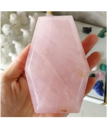 Natural Crystal Rough Crystal 1pcs Natural Rose Quartz Crystals and Stones Carving Coffin for Home Decoration - Buy Online on GoSupps.com
