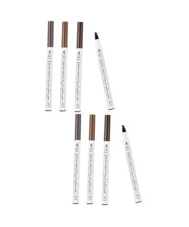 FOMIYES 8 pcs Makeup #chestnut Eyebrow Pencil Natural Pen Fine #brown Grey #black Liquid #dark Long-lasting 1 count (Pack of 1) As Shownx2pcs