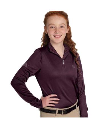 Ovation Kids Cool Rider UV Tech Long Sleeve Shirt Fig Purple Small