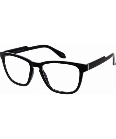 Buy zeroUV Square Retro Anti Eye Strain Blue Light Blocking Glasses - D226 Black/Clear 54mm | International Shipping Available - Buy Online on GoSupps.com