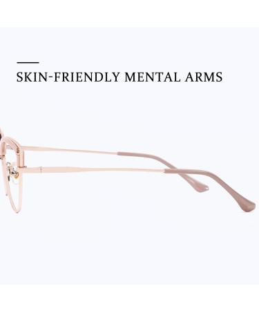 Zeelool Cat Eye Blue Light Blocking Glasses for Women - Stylish Metal Frame & Pink Blue Light Lens - International Shipping Available - Buy Online on GoSupps.com