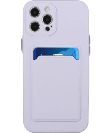 Tivenfezk Nadoli Silicone Case for iPhone 15 Pro Max | Ultra Thin Shockproof TPU Cover with Credit Card Holder - Purple - Buy Online on GoSupps.com
