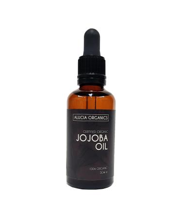 ALUCIA ORGANICS Certified Organic Jojoba Oil - 100% Pure Jojoba Oil for Face Body & Hair - Natural Cold Pressed & Unrefined - Vegan & Cruelty Free
