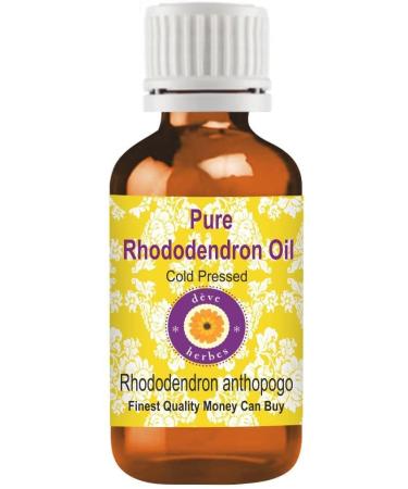 Deve Herbes Pure Rhododendron Oil (Rhododendron anthopogo) Cold Pressed Natural Therapeutic Grade 10ml (0.33 oz) 0.33 Fl Oz (Pack of 1)