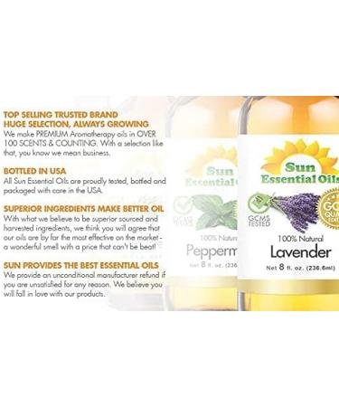 Sun Essential Oils 4oz - Pure Lemongrass Essential Oil for Diffuser & Cleaning | Aromatherapy Oil - 100% Natural & Fresh - Buy Online on GoSupps.com