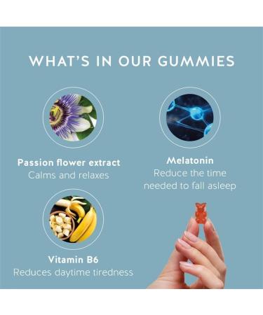 Bears with Benefits Vegan Melatonin 5mg Gummies Sleep Gummies for Reduced time to Fall Asleep with Vitamin B6 & Passion Fruit Extract - Super Snooze Sleep Vitamin (30 Gummies) 1 Count (Pack of 30) - Buy Online on GoSupps.com