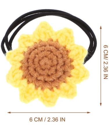 Beaupretty Hair Ties For Girls 3 Pieces Handmade Sunflower Hair Ties Sunflower Hair Ropes Flower Ponytail Holder Sunflower Hair Rubber Bands - Buy Online on GoSupps.com