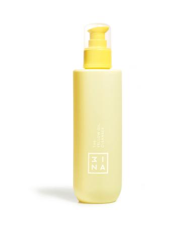 3INA MAKEUP - Vegan - Cruelty Free - The Yellow Oil Cleanser - Yellow - Oil Face Wash - Hydrating Oil Face Cleanser with Plumper - Moisturizing Oil Makeup Remover - Dry and Sensitive Skin Included