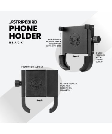 Stripebird Golf Magnetic Phone Holder - Slim Mount for Golfers - Matte Black - Buy Online on GoSupps.com