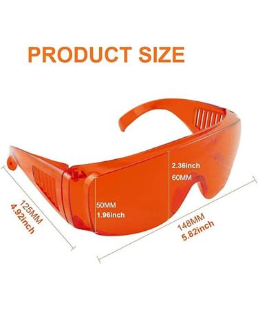 Vinmax Red Goggle Glasses Lab Eye Protection Safety - Dental Protective Eye Curing Light Whitening | 1pc - Buy Online on GoSupps.com