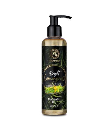 Massage oil lemon grass 200ml - enjoyable massage with lemon grass oil - almond oil - almond oil - grape seed oil - peach core oil - jojoba oil - body care oil - nourishing body oil for tension - Buy Online on GoSupps.com