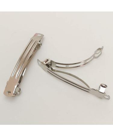 Chenkou Craft 40pcs Silver French Barrette Hair Clips - DIY Craft Supplies (3 1/8) - Buy Online on GoSupps.com