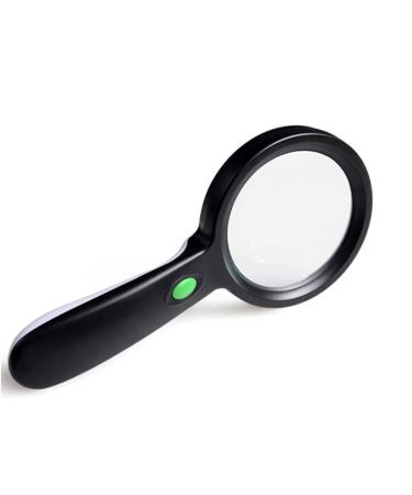 Glass Magnifier 20 Times LED Handheld Glass Lamp HD Glass High-Power Optical Lens Enlarged Mirror Loupe for Reading Magnifier for Reading Made in China