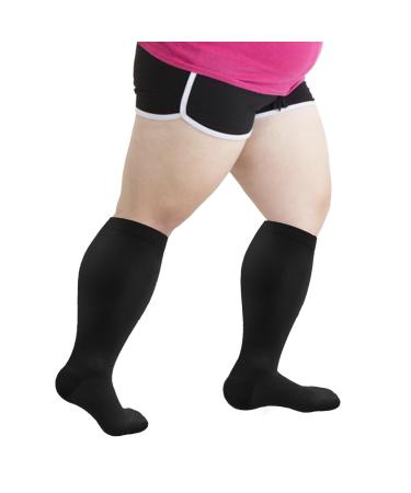 Miniclos Support stockings compression stockings thick calves compression stockings for women men compression stockings for travel sports for optimal fit and comfort wide plus size xxl3xl 3xl large sizes iron