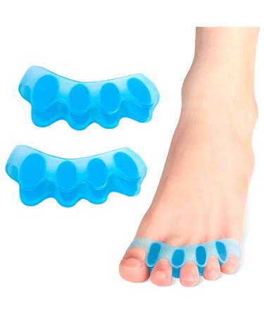 1 Pair Toe Separators Silicone Toe Spacers for Bunions Overlapping Hammer Toe(Blue) - Buy Online on GoSupps.com