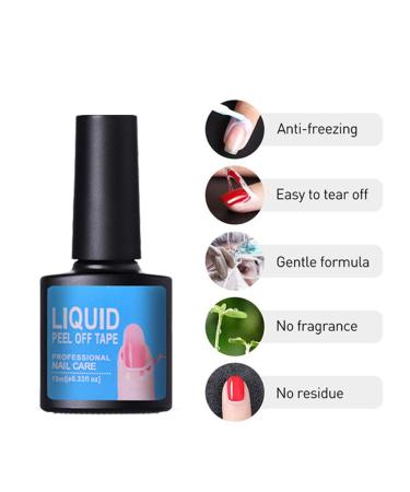 Anti-Overflow Base Coat Liquid Tape for Nail Art - Black Peel Off Gel Polish Tool - Buy Online on GoSupps.com