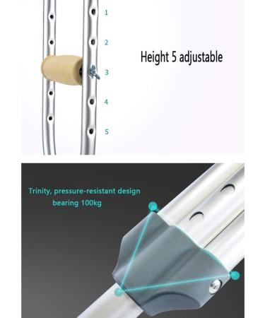 COKVBSKZ LRVTREC Pair of Lightweight Aluminium Underarm Axilla Crutches Elbow Forearm Adjustable Walking Stick (Size : S) (Size : Small) - Buy Online on GoSupps.com