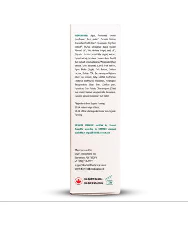 Refresh Botanicals Intensive Hydrating Serum | Certified Organic Hydrating Face Serum Moisturiser | Hypoallergenic Non-Comedogenic | Vegan Paraben free | Made in Canada | 50 ML - Buy Online on GoSupps.com