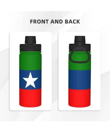 FJQWKLF Flag of Ogaden National Liberation Front Water Bottle 18OZ Stainless Steel Insulated Water Bottles with Spout Lid Sports Water Bottle for Travel Camping Hiking Biking Water Jug - Buy Online on GoSupps.com