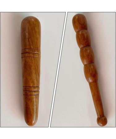 Healvian 4-Piece Foot Massage Device - Thai Deep Tissue Acupressure Tools | Wooden Reflex Zone Massage Sticks for Home - Buy Online on GoSupps.com