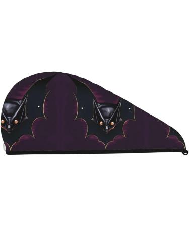 Black Ghost Bat Dry Hair Cap - Super Absorbent Elastic Wrap for Long Thick Hair | Quick Dry Cap for Women & Girls - Buy Online on GoSupps.com