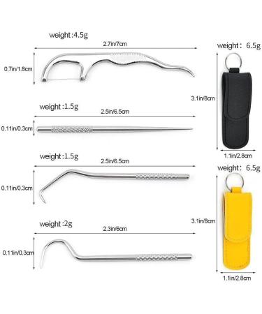 7pcs Metal Toothpick Set - Steel Cleaning Dental Floss Portable Storage Tube - Q1D9 Toothpick Color 2 | International Shipping - Buy Online on GoSupps.com
