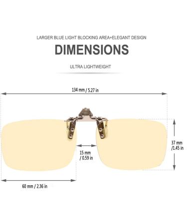 OTG Blue Light Blocking Clip-On Glasses - Anti Eye Fatigue Square Eyewear for Maximum Comfort - Buy Online on GoSupps.com