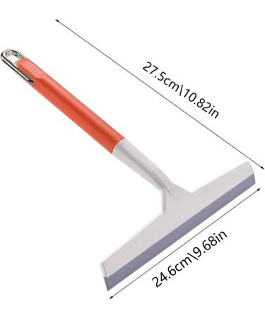 Frifer Window Scrubber - Glass Shower Scrubber - Portable Household Cleaning Tools Window Squeegee Cleaning Squeegee for Shower Doors Tiles Bathroom Orange - Buy Online on GoSupps.com
