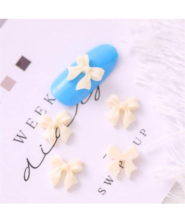 3D Charm 50Pcs Resin Nail Jewelry Ornaments Nail Art Bowknots Manicure Accessories Mini Bow Nail Jewelry Nail Art Decorations Nail Bow Ties(beige) - Buy Online on GoSupps.com