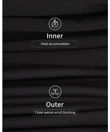 IN'VOLAND Womens Plus Size Thermal Long Johns Set - Fleece Lined 2 Piece Underwear Pajama Set Black 24 Plus - Buy Online on GoSupps.com