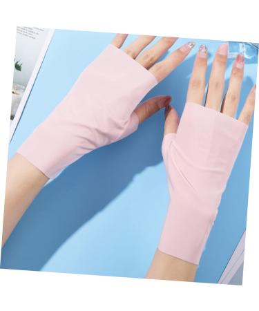 minkissy 3 Pairs Ice Silk Nail Gloves nail salon gloves anti-uv fingerless gloves anti gloves nail molding gel UV nail gloves UV gloves for gel manicures breathable Miss Nail supplies Nylon - Buy Online on GoSupps.com