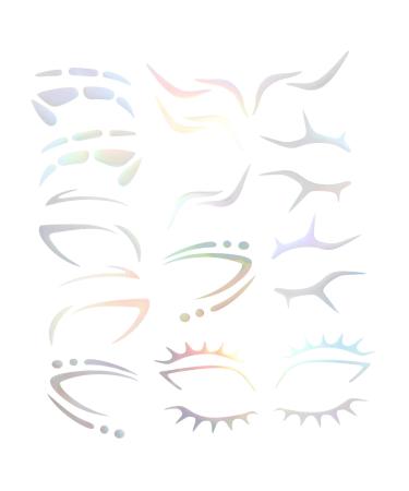 VINTORKY 6pcs Iridescent Eyeliner Makeup Sticker Eye Decals Face Stickers Eye Shadow Stickers Eye Liner Paper