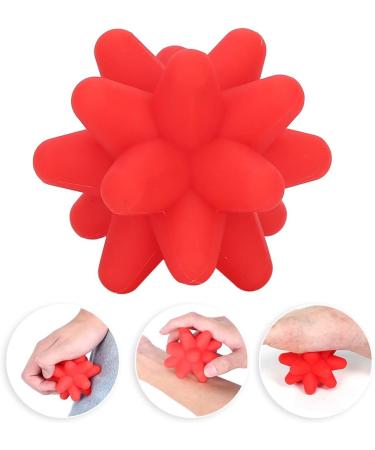 Silicone Massage Ball for Myofascial & Muscle Relaxation - Acupuncture & Deep Tissue Massager - Red Fitness Massage Ball - Buy Online on GoSupps.com