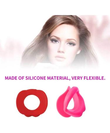 Lip Massager Silicone Lip Exerciser Facial Muscle Tightener Face Lift Mouth Stretcher Trainer Red - Buy Online on GoSupps.com
