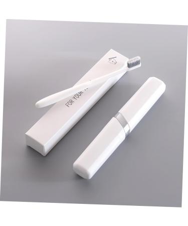 Ultechnovo Travel Toothbrush Holder Set - Portable Manual Toothbrush Organizer for Adults - White PP - Buy Online on GoSupps.com