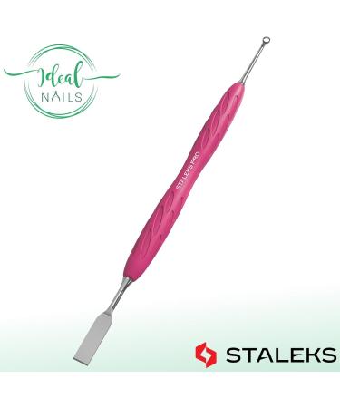 STALEKS UNIQ PQ-11/1 Double Manicure Instrument with Silicone Grip (Ring + Flat Straight Slider) - Buy Online on GoSupps.com