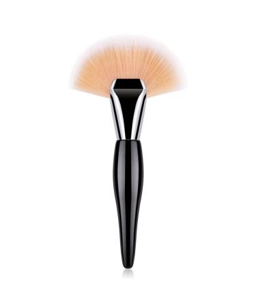 Seprendi 1 Piece Fan Shape Powder Concealer Blending Brush Professional Foundation Cosmetic Brush Make Up Black