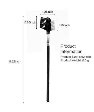 Shop Dual-Sided Eyelash & Eyebrow Spoolie Brush - Reusable Comb with Stainless Steel & Nylon Bristles | Fast International Shipping - Buy Online on GoSupps.com