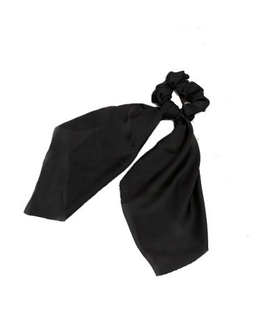 ROWAG Black Silk Scarf Scrunchies for Women - Hair Ribbon Ponytail Holder and Hair Ties - Buy Online on GoSupps.com