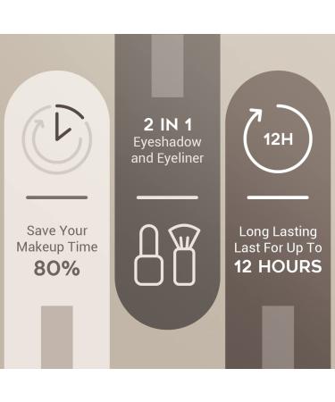 LUXAZA Smoky Gray Brown Eyeshadow Stick - Waterproof Creamy Metallic Pencil Crayon - Buy Online on GoSupps.com