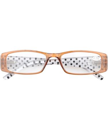 Eyekepper 5 Pack Polka Dot Reading Glasses +2.50 - Stylish Spring Hinge Design for Ultimate Comfort - Buy Online on GoSupps.com
