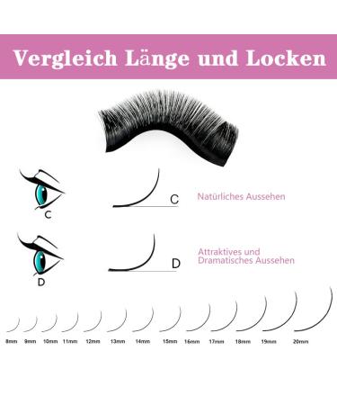 Self-Fleek Eyelashes 0.07 C Curl 12mm - Easy Fan Lashes for Eyelash Extensions | Volume Individual Eyelashes - Buy Online on GoSupps.com